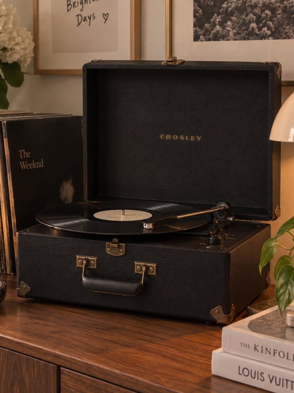 Crosley Anthology CR6253A Black Bluetooth 3 Speed Record Player Turntable